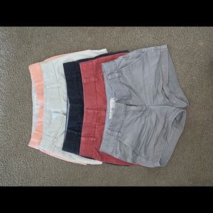 5 pairs J. Crew 3” shorts lot